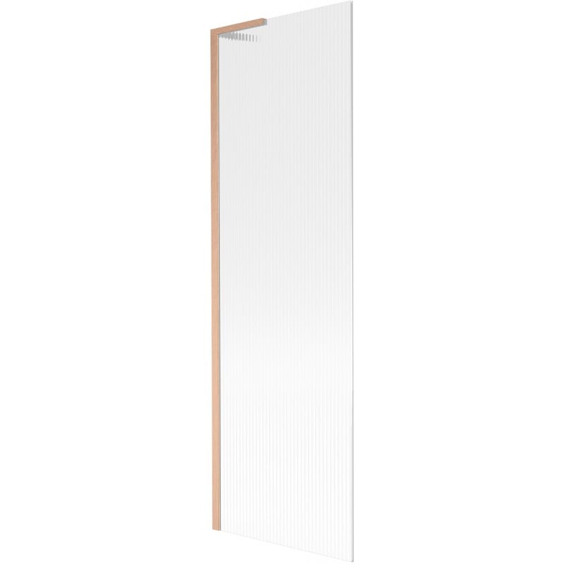 Mexen Next L paroi de baignoire à 1 volet 60 x 150 cm, rayures, cuivre brossé - 895-060-000-03-09-65