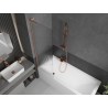 Mexen Next L paroi de baignoire à 1 volet 60 x 150 cm, rayures, cuivre brossé - 895-060-000-03-09-65