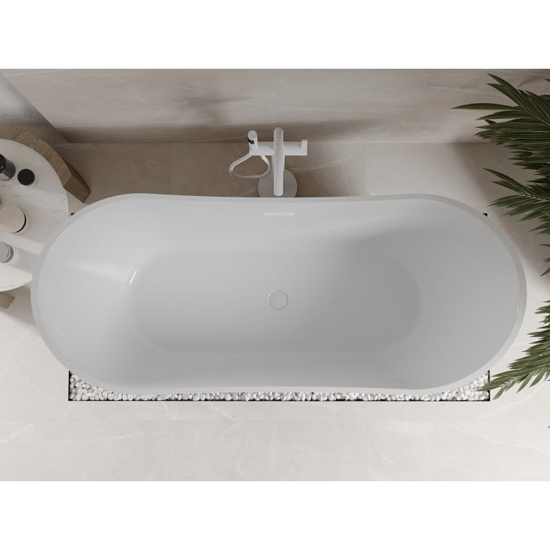 Mexen Celia baignoire autoportante 170 x 75 cm, blanche, trop-plein blanc - 52331707500-20