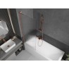Mexen Next L paroi de baignoire 1 volet 70 x 150 cm, rayures, cuivre brossé - 895-070-000-03-09-65