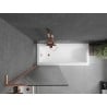 Mexen Next L paroi de baignoire 1 volet 70 x 150 cm, rayures, cuivre brossé - 895-070-000-03-09-65