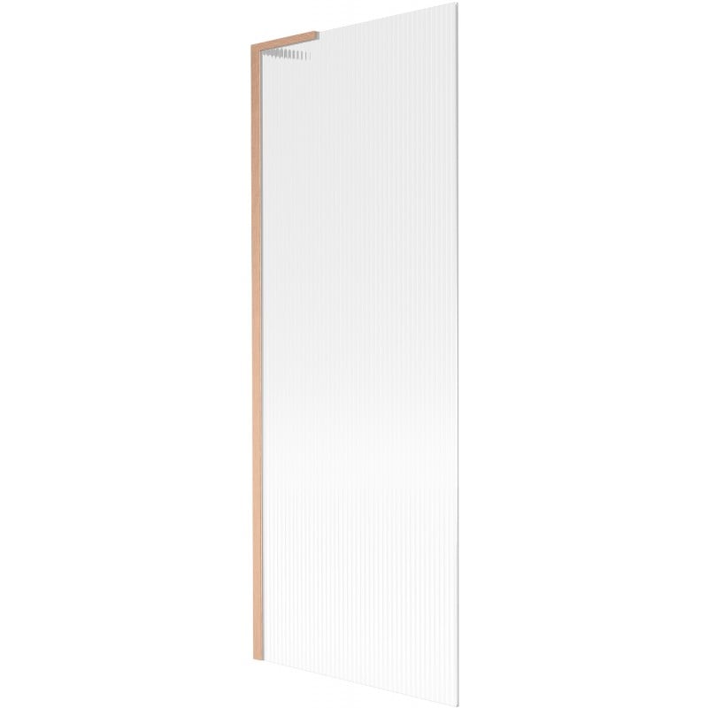 Mexen Next L paroi de baignoire 1 volet 70 x 150 cm, rayures, cuivre brossé - 895-070-000-03-09-65