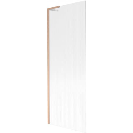 Mexen Next L paroi de baignoire 1 volet 70 x 150 cm, rayures, cuivre brossé - 895-070-000-03-09-65