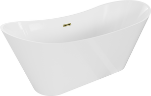 Baignoire Mexen Celia autoportante 170 x 75 cm, blanche, évacuation dorée - 52331707500-50