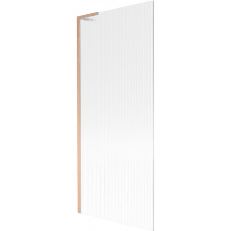 Paroi de baignoire Mexen Next L 1-volet 80 x 150 cm, rayures, cuivre brossé - 895-080-000-03-09-65