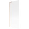 Mexen Next L paravent de baignoire à 1 volet 80 x 150 cm, rayures, cuivre brossé - 895-080-000-03-09-65