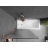 Mexen Next L paroi de baignoire 1 vantail 90 x 150 cm, rayures, cuivre brossé - 895-090-000-03-09-65