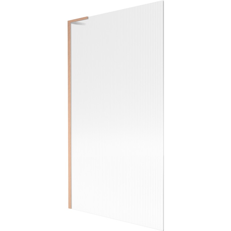 Mexen Next L paroi de baignoire 1 volet 100 x 150 cm, rayures, cuivre brossé - 895-100-000-03-09-65