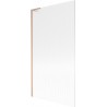 Mexen Next L paroi de baignoire à 1 volet 100 x 150 cm, rayures, cuivre brossé - 895-100-000-03-09-65