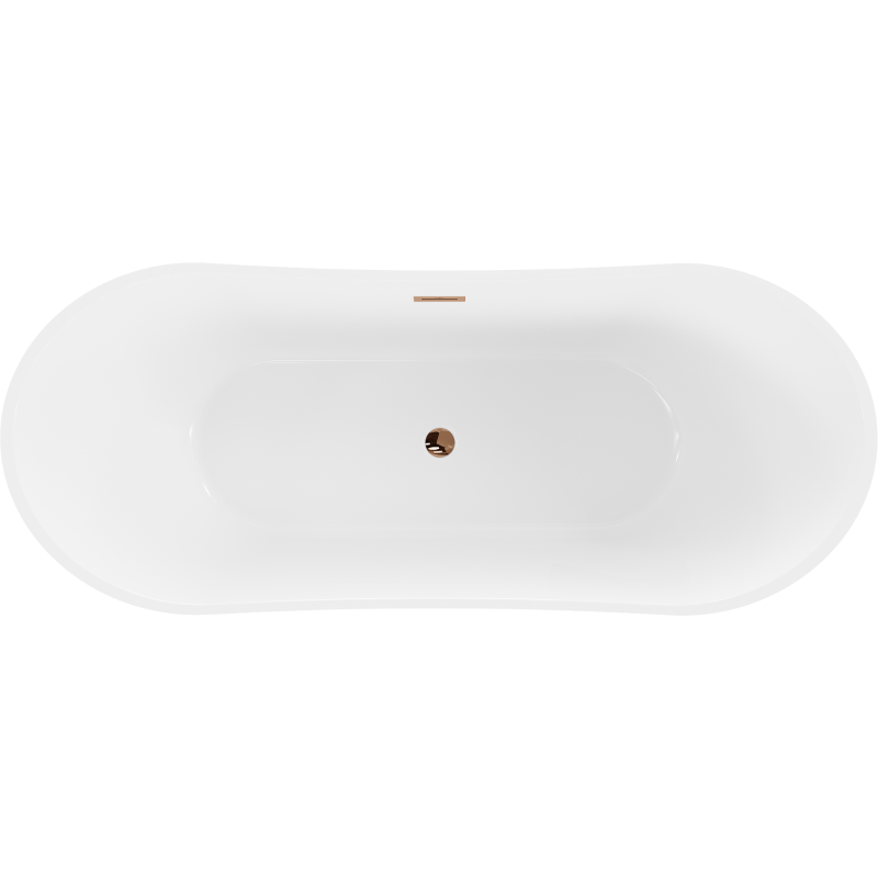 Mexen Celia baignoire autoportante 170 x 75 cm, blanche, trop-plein or rose - 52331707500-60
