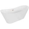 Baignoire Mexen Celia autoportante 170 x 75 cm, blanche, avec trop-plein or rose - 52331707500-60