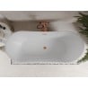 Mexen Celia baignoire autoportante 170 x 75 cm, blanche, trop-plein or rose - 52331707500-60