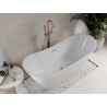Mexen Celia baignoire autoportante 170 x 75 cm, blanche, trop-plein en cuivre brossé - 52331707500-65