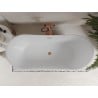 Mexen Celia baignoire autoportante 170 x 75 cm, blanche, trop-plein en cuivre brossé - 52331707500-65