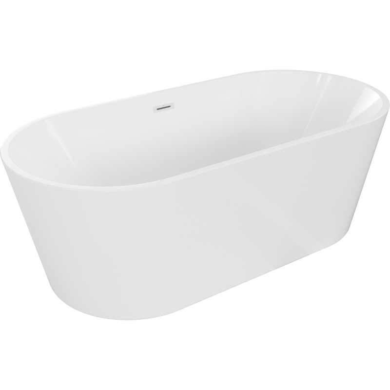 Mexen Luna baignoire autoportante 170 x 80 cm, blanche, trop-plein blanc - 52031708000-20