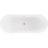 Mexen Celia baignoire autoportante 170 x 75 cm, blanche, évacuation en cuivre brossé - 52331707500-65