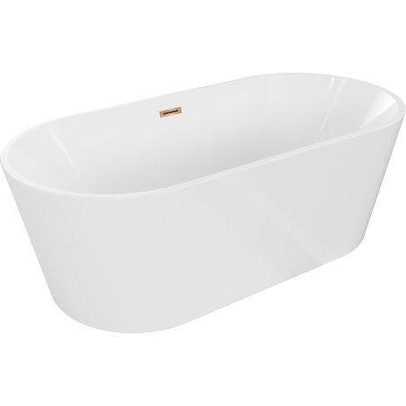 Mexen Luna baignoire freestanding 170 x 80 cm, blanche, drain en or rose - 52031708000-60