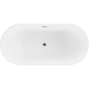 Mexen Luna baignoire freestanding 170 x 80 cm, blanche, drain en or rose - 52031708000-60