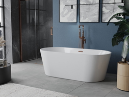 Mexen Luna baignoire freestanding 170 x 80 cm, blanche, drain en or rose - 52031708000-60