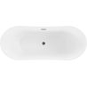 Baignoire Mexen Celia autoportante 170 x 75 cm, blanche, trop-plein noir - 52331707500-70