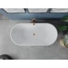 Baignoire autoportante Mexen Luna 180 x 80 cm, blanche, évacuation en laiton brossé - 52031808000-65