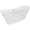 Baignoire Mexen Celia autoportante 170 x 75 cm, blanche, trop-plein gun metal - 52331707500-95