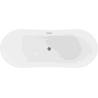 Mexen Celia baignoire autoportante 170 x 75 cm, blanche, trop-plein en métal gun - 52331707500-95