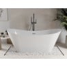 Baignoire Mexen Celia autoportante 170 x 75 cm, blanche, trop-plein gun metal - 52331707500-95