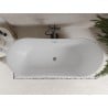 Baignoire Mexen Celia autoportante 170 x 75 cm, blanche, trop-plein gun metal - 52331707500-95