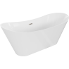 Baignoire autoportante Mexen Celia 170 x 75 cm, blanche, débordement en nickel brossé - 52331707500-97