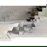 Baignoire autoportante Mexen Celia 170 x 75 cm, blanche, débordement en nickel brossé - 52331707500-97