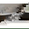 Baignoire Mexen Celia autoportante 170 x 75 cm, blanche/noire, trop-pleine chromée - 52331707575-01