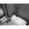 Mexen Next L paroi de baignoire 1-volet 50 x 150 cm, rayures, gris canon brossé - 895-050-000-03-09-66