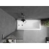 Mexen Next L paroi de baignoire 1-volet 50 x 150 cm, rayures, gris canon brossé - 895-050-000-03-09-66