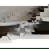 Baignoire Mexen Celia autoportante 170 x 75 cm, blanche/noire, évacuation en laiton brossé - 52331707575-55