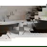 Mexen Celia baignoire autoportante 170 x 75 cm, blanche/noire, évacuation en laiton brossé - 52331707575-65