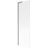 Mexen Next L paroi de baignoire 1 volet 60 x 150 cm, rayures, gris arme brossé - 895-060-000-03-09-66