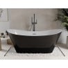 Baignoire Mexen Celia autoportante 170 x 75 cm, blanche/noire, évacuation gun gray brossé - 52331707575-66