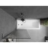 Mexen Next L paroi de baignoire 1 vantail 70 x 150 cm, rayures, gris canon brossé - 895-070-000-03-09-66