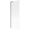 Paroi de baignoire à 1 vantail Mexen Next L 70 x 150 cm, striée, gris canon brossé – 895-070-000-03-09-66