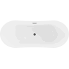 Baignoire Mexen Celia autoportante 170 x 75 cm, blanc/noir, évacuation noire - 52331707575-70