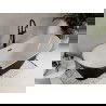 Baignoire Mexen Celia autoportante 170 x 75 cm, blanc/noir, évacuation noire - 52331707575-70
