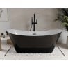Baignoire Mexen Celia autoportante 170 x 75 cm, blanc/noir, évacuation noire - 52331707575-70