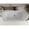 Baignoire Mexen Celia autoportante 170 x 75 cm, blanc/noir, évacuation noire - 52331707575-70