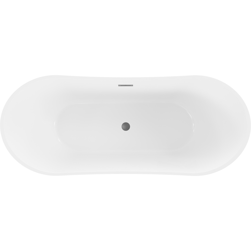 Mexen Celia baignoire autoportante 170 x 75 cm, blanc/noir, trop-plein gun metal - 52331707575-95