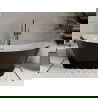 Baignoire Mexen Celia autoportante 170 x 75 cm, blanche/noire, trop-plein gun metal - 52331707575-95