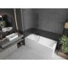 Mexen Next L pare-douche à 1 panneau 90 x 150 cm, rayures, gris canon brossé - 895-090-000-03-09-66