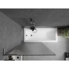 Mexen Next L pare-douche à 1 panneau 90 x 150 cm, rayures, gris canon brossé - 895-090-000-03-09-66