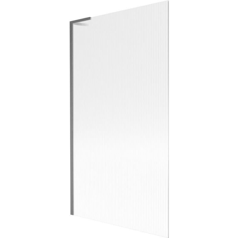 Mexen Next L pare-douche de baignoire 1-volet 100 x 150 cm, stries, gris canon brossé - 895-100-000-03-09-66
