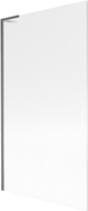 Mexen Next L pare-douche de baignoire 1-volet 100 x 150 cm, stries, gris canon brossé - 895-100-000-03-09-66